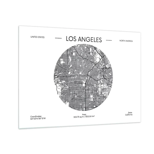 Cuadro sobre vidrio - Impresiones sobre Vidrio - Anatomía de Los Ángeles - 70x50 cm