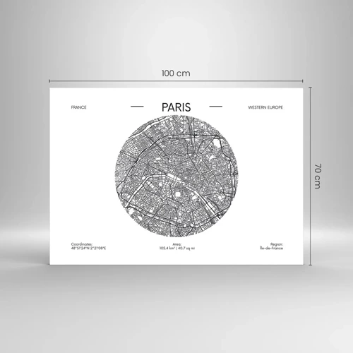 Cuadro sobre vidrio - Impresiones sobre Vidrio - Anatomía de París - 100x70 cm