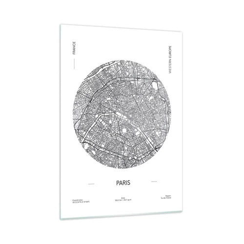 Cuadro sobre vidrio - Impresiones sobre Vidrio - Anatomía de París - 50x70 cm