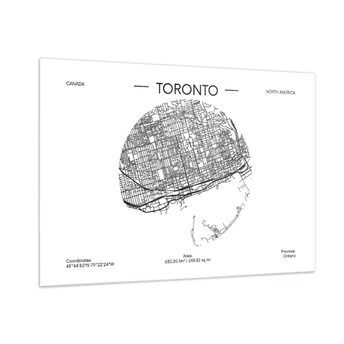 Cuadro sobre vidrio - Impresiones sobre Vidrio - Anatomía de Toronto - 100x70 cm