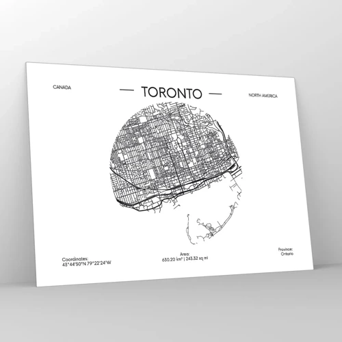 Cuadro sobre vidrio - Impresiones sobre Vidrio - Anatomía de Toronto - 100x70 cm