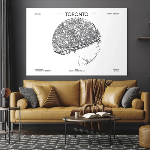 Cuadro sobre vidrio - Impresiones sobre Vidrio - Anatomía de Toronto - 100x70 cm