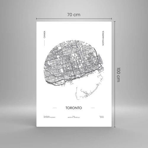 Cuadro sobre vidrio - Impresiones sobre Vidrio - Anatomía de Toronto - 70x100 cm