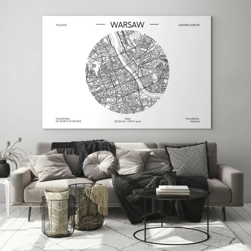 Cuadro sobre vidrio - Impresiones sobre Vidrio - Anatomía de Varsovia - 70x50 cm