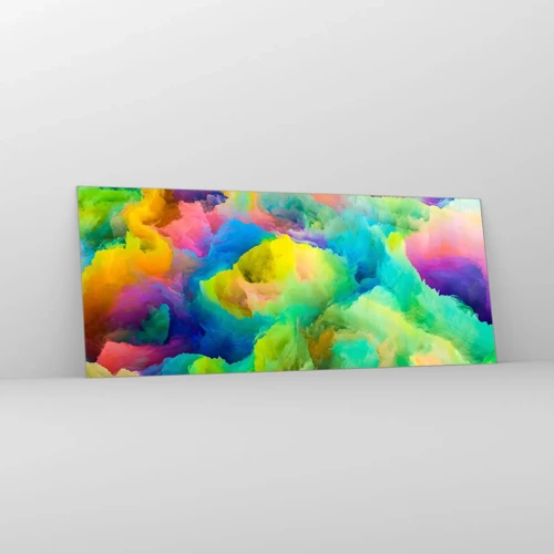 Cuadro sobre vidrio - Impresiones sobre Vidrio - Arco iris borroso - 100x40 cm