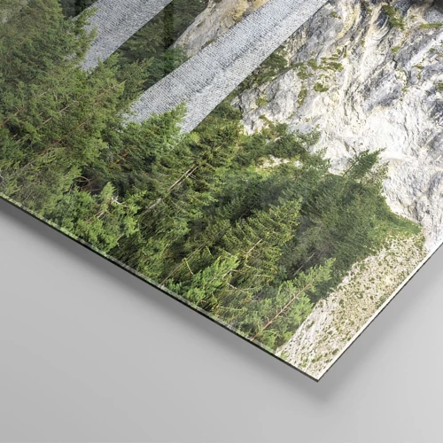 Cuadro sobre vidrio - Impresiones sobre Vidrio - Atravesando las montañas - 70x70 cm