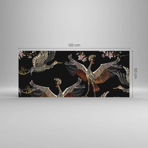 Cuadro sobre vidrio - Impresiones sobre Vidrio - Aves de cuento de hadas - 120x50 cm