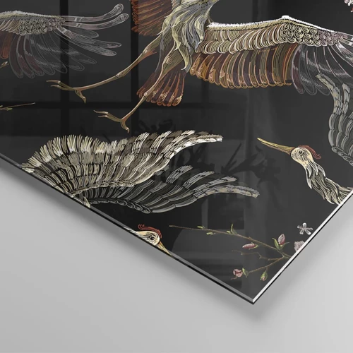 Cuadro sobre vidrio - Impresiones sobre Vidrio - Aves de cuento de hadas - 120x50 cm