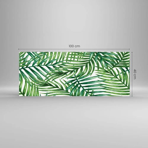 Cuadro sobre vidrio - Impresiones sobre Vidrio - Bajo el verde - 100x40 cm