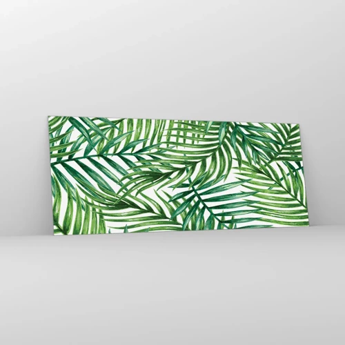 Cuadro sobre vidrio - Impresiones sobre Vidrio - Bajo el verde - 100x40 cm