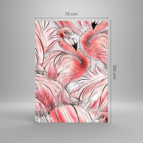 Cuadro sobre vidrio - Impresiones sobre Vidrio - Ballet de aves - 70x100 cm