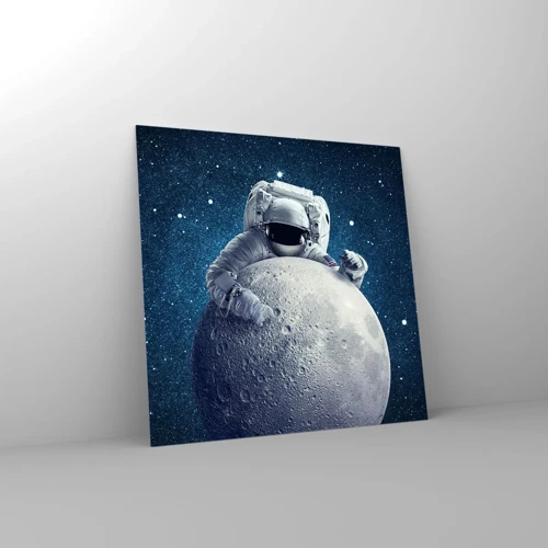 Cuadro sobre vidrio - Impresiones sobre Vidrio - Bromista espacial - 40x40 cm