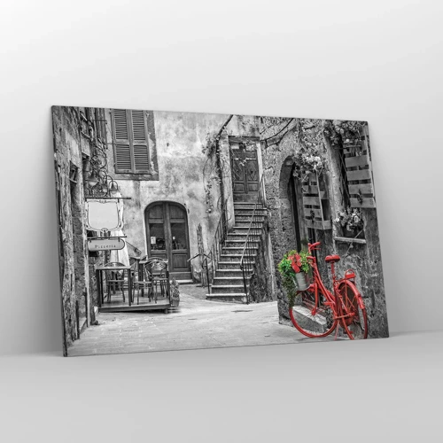 Cuadro sobre vidrio - Impresiones sobre Vidrio - Callejón de la Toscana - 120x80 cm