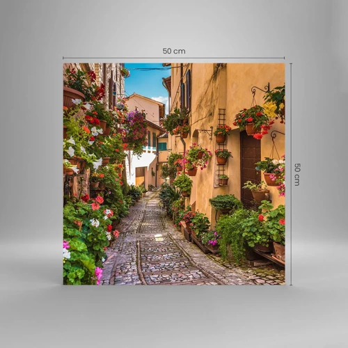 Cuadro sobre vidrio - Impresiones sobre Vidrio - Callejón italiano - 50x50 cm