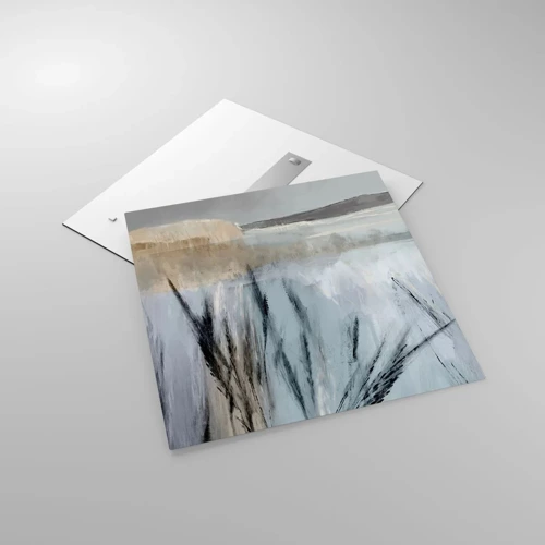 Cuadro sobre vidrio - Impresiones sobre Vidrio - Campos de invierno - 70x70 cm