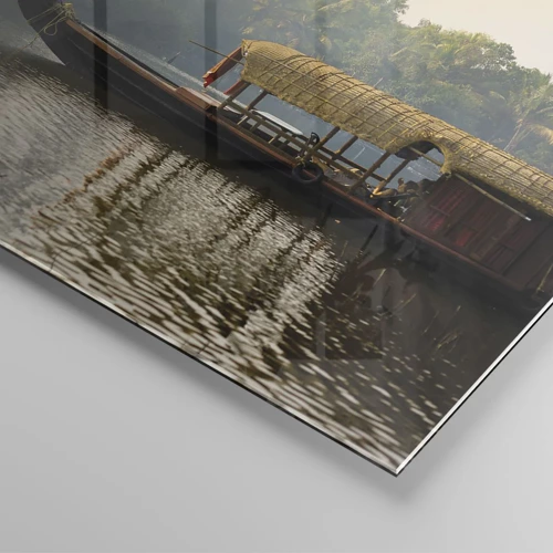 Cuadro sobre vidrio - Impresiones sobre Vidrio - Casa en el río - 50x50 cm
