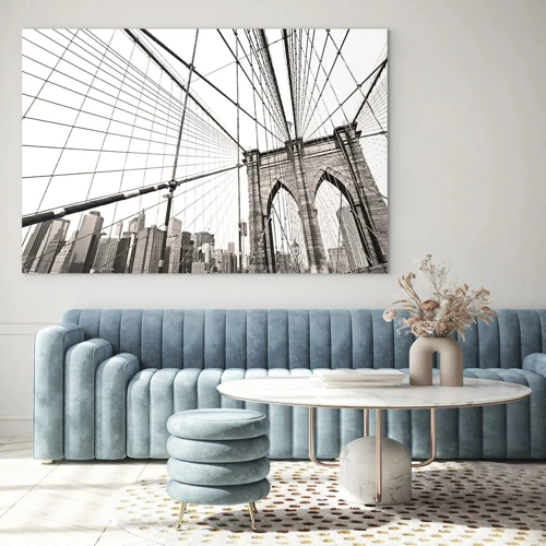 Cuadro sobre vidrio - Impresiones sobre Vidrio - Catedral de Nueva York - 100x70 cm