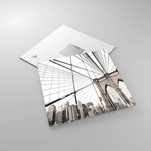Cuadro sobre vidrio - Impresiones sobre Vidrio - Catedral de Nueva York - 30x30 cm