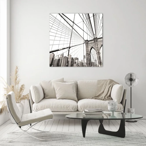 Cuadro sobre vidrio - Impresiones sobre Vidrio - Catedral de Nueva York - 70x70 cm