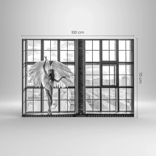 Cuadro sobre vidrio - Impresiones sobre Vidrio - ¿Ciudad de los ángeles? - 100x70 cm