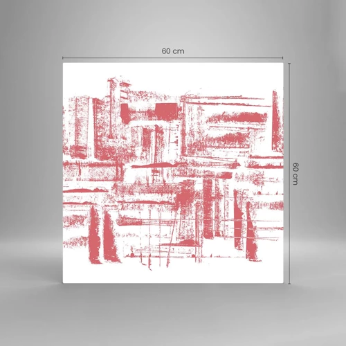 Cuadro sobre vidrio - Impresiones sobre Vidrio - Ciudad roja - 60x60 cm
