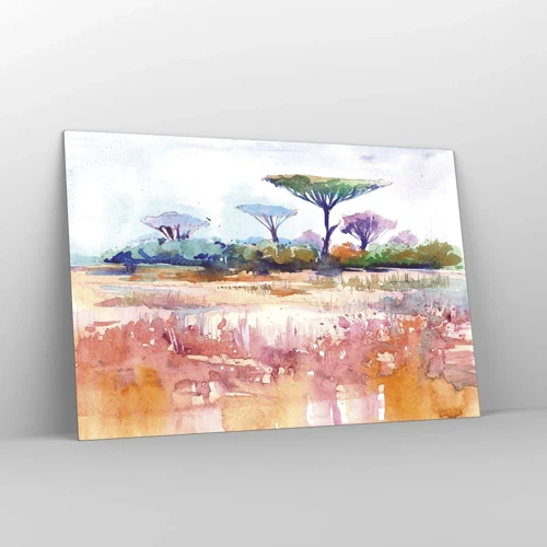 Cuadro sobre vidrio - Impresiones sobre Vidrio - Colores de la sabana - 120x80 cm