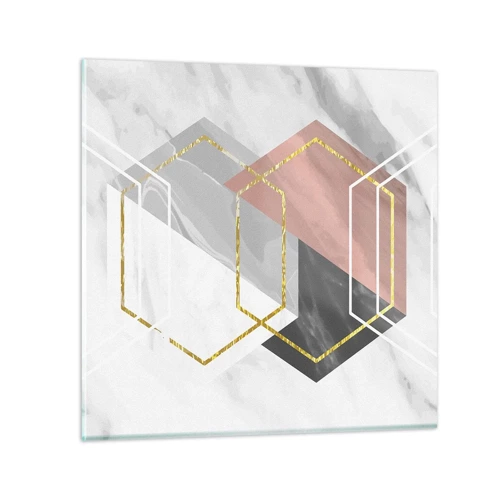 Cuadro sobre vidrio - Impresiones sobre Vidrio - Composición en cadena - 30x30 cm