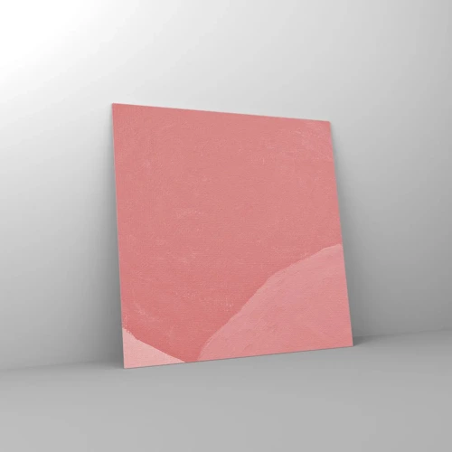 Cuadro sobre vidrio - Impresiones sobre Vidrio - Composición orgánica en rosa - 40x40 cm