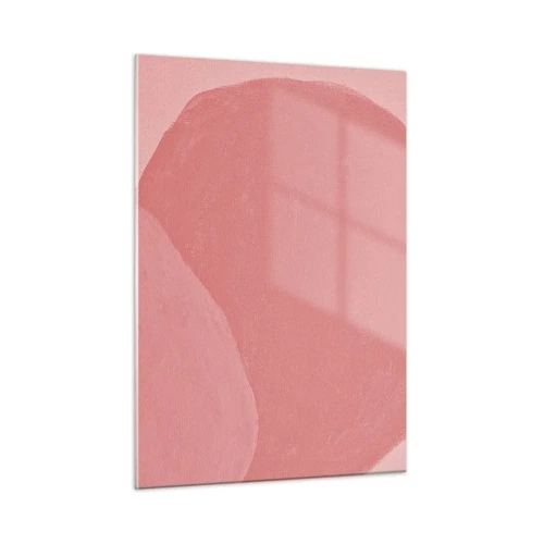 Cuadro sobre vidrio - Impresiones sobre Vidrio - Composición orgánica en rosa - 50x70 cm