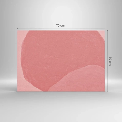 Cuadro sobre vidrio - Impresiones sobre Vidrio - Composición orgánica en rosa - 70x50 cm