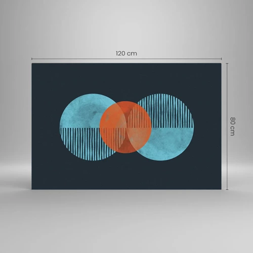 Cuadro sobre vidrio - Impresiones sobre Vidrio - Composición simétrica - 120x80 cm