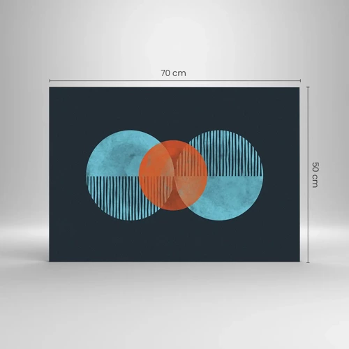 Cuadro sobre vidrio - Impresiones sobre Vidrio - Composición simétrica - 70x50 cm