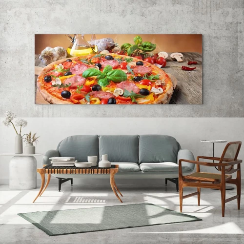 Cuadro sobre vidrio - Impresiones sobre Vidrio - Con un verdadero sabor italiano - 100x40 cm