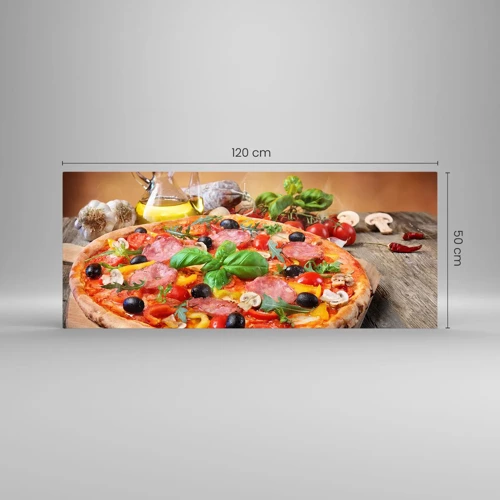 Cuadro sobre vidrio - Impresiones sobre Vidrio - Con un verdadero sabor italiano - 120x50 cm