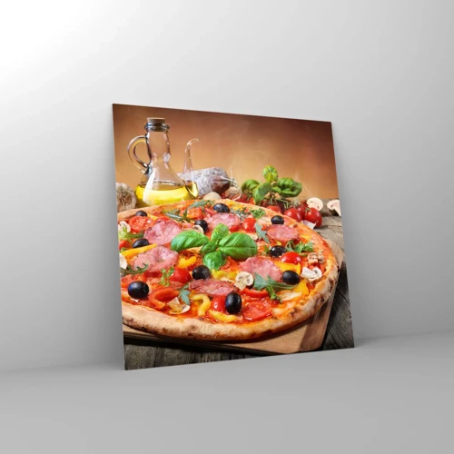 Cuadro sobre vidrio - Impresiones sobre Vidrio - Con un verdadero sabor italiano - 70x70 cm