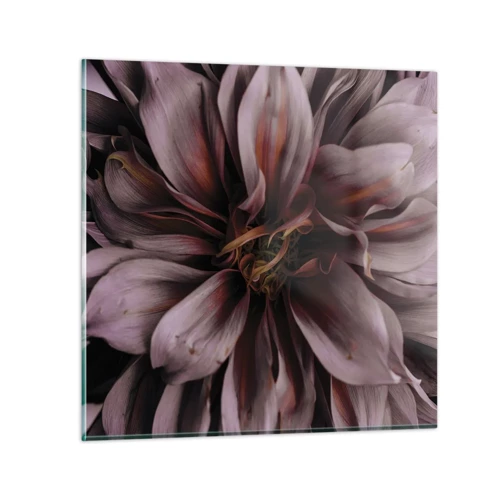 Cuadro sobre vidrio - Impresiones sobre Vidrio - Corazón floral - 70x70 cm