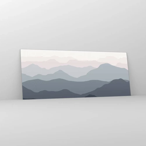 Cuadro sobre vidrio - Impresiones sobre Vidrio - Cordilleras a la vista - 100x40 cm