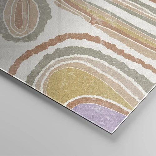 Cuadro sobre vidrio - Impresiones sobre Vidrio - Cortes transversales llenos de color - 70x50 cm