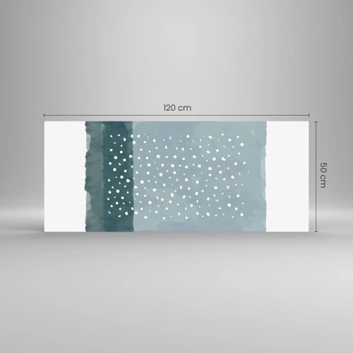 Cuadro sobre vidrio - Impresiones sobre Vidrio - Creación sobre azul - 120x50 cm