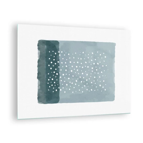 Cuadro sobre vidrio - Impresiones sobre Vidrio - Creación sobre azul - 70x50 cm