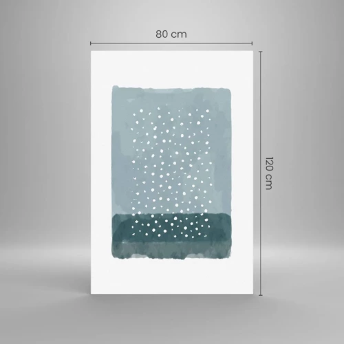 Cuadro sobre vidrio - Impresiones sobre Vidrio - Creación sobre azul - 80x120 cm