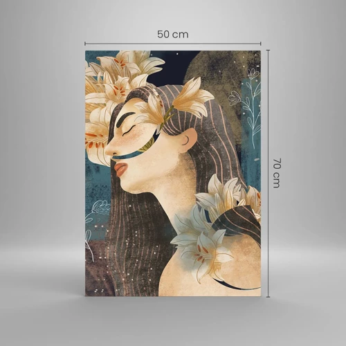 Cuadro sobre vidrio - Impresiones sobre Vidrio - Cuento de princesa con lirios - 50x70 cm