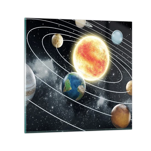 Cuadro sobre vidrio - Impresiones sobre Vidrio - Danza cósmica - 60x60 cm