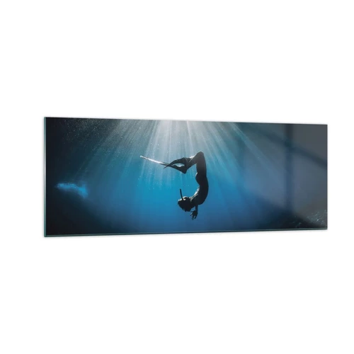 Cuadro sobre vidrio - Impresiones sobre Vidrio - Danza subacuática - 140x50 cm