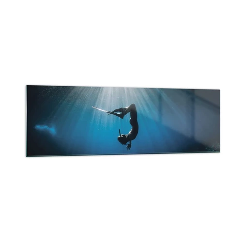 Cuadro sobre vidrio - Impresiones sobre Vidrio - Danza subacuática - 160x50 cm
