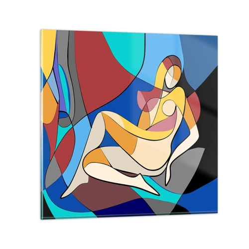 Cuadro sobre vidrio - Impresiones sobre Vidrio - Desnudo cubista - 50x50 cm
