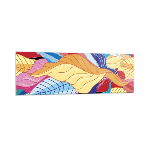 Cuadro sobre vidrio - Impresiones sobre Vidrio - Desorden colorido - 160x50 cm
