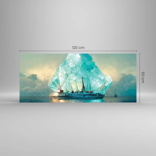 Cuadro sobre vidrio - Impresiones sobre Vidrio - Diamante ártico - 120x50 cm