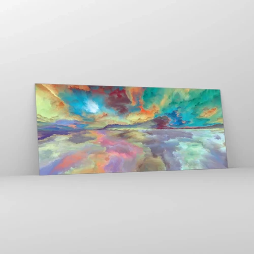 Cuadro sobre vidrio - Impresiones sobre Vidrio - Dos cielos - 120x50 cm