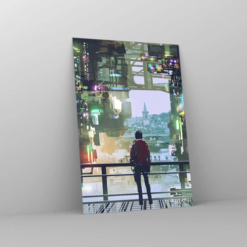 Cuadro sobre vidrio - Impresiones sobre Vidrio - Dos mundos - 70x100 cm
